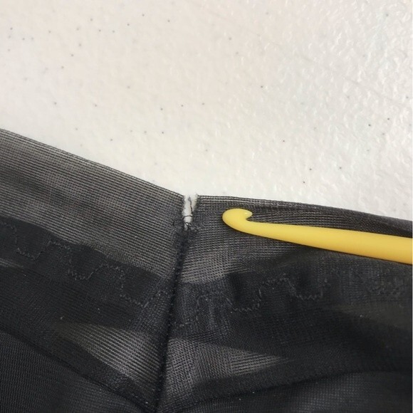 Vintage 1960s Vanity Fair Black Full Slip Adjustable Strap Chiffon Trim Women 38 - Picture 9 of 14